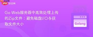 Go Web服务器中高效处理上传的Zip文件：避免磁盘I/O与获取文件大小