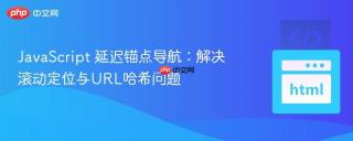JavaScript 延迟锚点导航：解决滚动定位与URL哈希问题