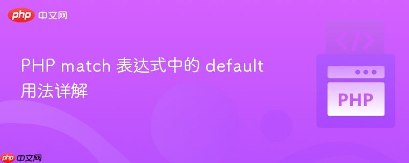 php match 表达式中的 default 用法详解