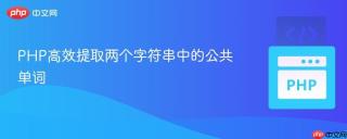 PHP高效提取两个字符串中的公共单词