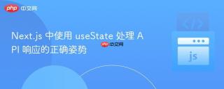 Next.js 中使用 useState 处理 API 响应的正确姿势
