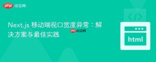Next.js 移动端视口宽度异常：解决方案与最佳实践