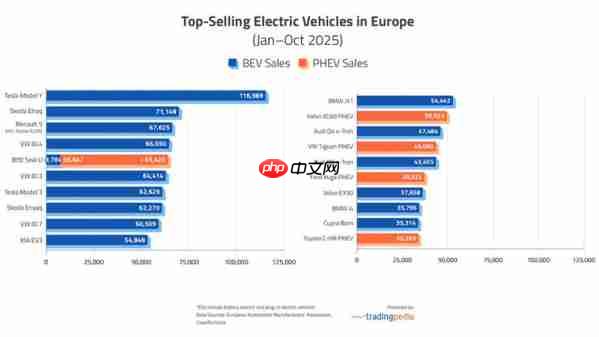 欧洲电动车市场风云:特斯拉销量下滑仍称王 大众紧追