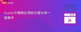 Svelte中精确处理组合键与单一键事件
