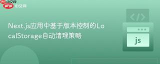 Next.js应用中基于版本控制的LocalStorage自动清理策略