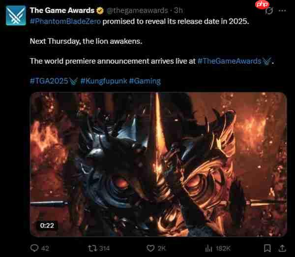 定档TGA！《影之刃零》将于2025 TGA公布发售日期