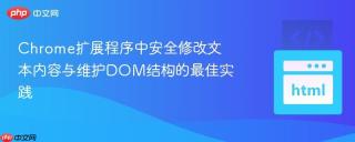Chrome扩展程序中安全修改文本内容与维护DOM结构的最佳实践