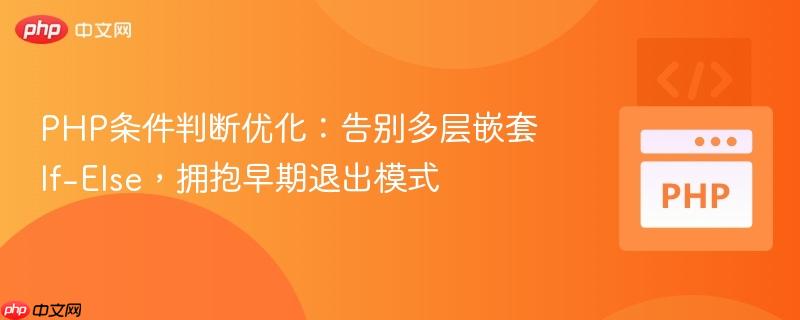 PHP条件判断优化:告别多层嵌套If-Else,拥抱早期退出模式