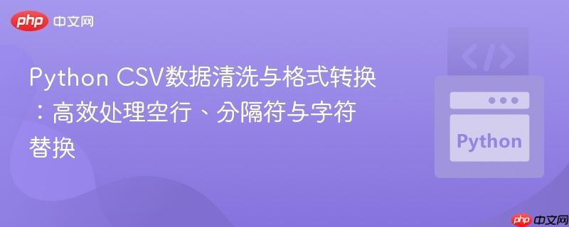 Python CSV数据清洗与格式转换:高效处理空行、分隔符与字符替换