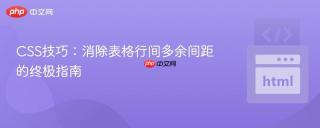 CSS技巧：消除表格行间多余间距的终极指南