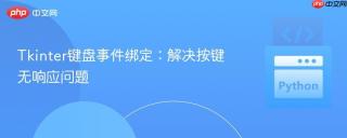 Tkinter键盘事件绑定：解决按键无响应问题