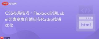 CSS布局技巧：Flexbox实现Label元素宽度自适应与Radio按钮优化