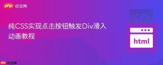 纯CSS实现点击按钮触发Div滑入动画教程