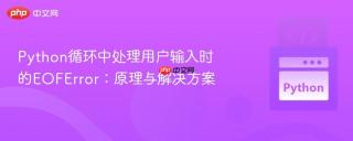 Python循环中处理用户输入时的EOFError：原理与解决方案
