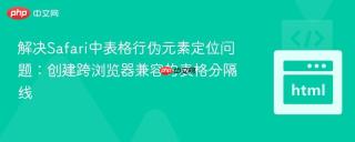 解决Safari中表格行伪元素定位问题：创建跨浏览器兼容的表格分隔线