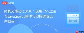 网页元素动态交互：使用CSS过渡与JavaScript事件实现按键或点击动画