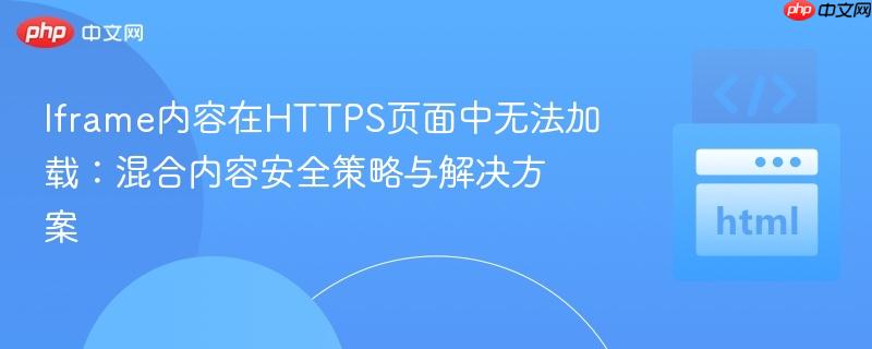 Iframe内容在HTTPS页面中无法加载:混合内容安全策略与解决方案