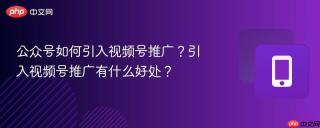公众号如何引入视频号推广？引入视频号推广有什么好处？