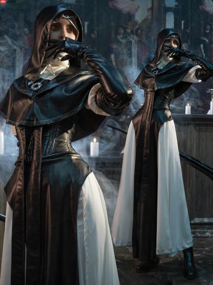 《艾尔登法环：黑夜君临》修女绝美Cos！纤细腰肢很性感
