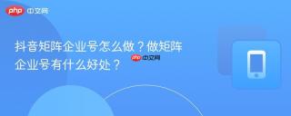 抖音矩阵企业号怎么做？做矩阵企业号有什么好处？