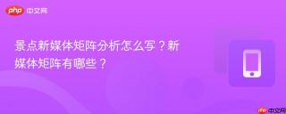 景点新媒体矩阵分析怎么写？新媒体矩阵有哪些？