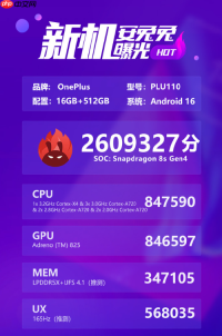 一加Turbo跑分曝光，搭载骁龙8s Gen4