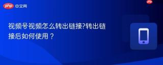 视频号视频怎么转出链接?转出链接后如何使用？