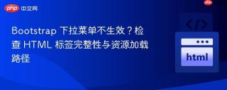 Bootstrap 下拉菜单不生效?检查 HTML 标签完整性与资源加载路径