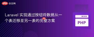 Laravel 实现通过按钮将数据从一个表迁移至另一表的完整方案