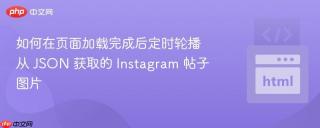 如何在页面加载完成后定时轮播从 JSON 获取的 Instagram 帖子图片