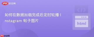 如何在数据加载完成后定时轮播 Instagram 帖子图片