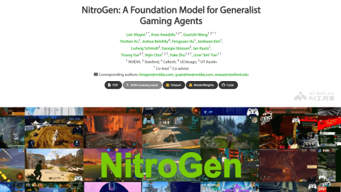 NitroGen— 英伟达联合斯坦福大学等推出的通用游戏AI模型