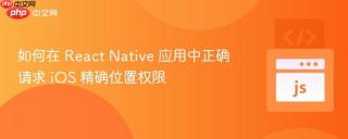 如何在 React Native 应用中正确请求 iOS 精确位置权限