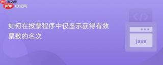 如何在投票程序中仅显示获得有效票数的名次