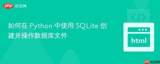 如何在 Python 中使用 SQLite 创建并操作数据库文件