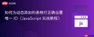 如何为动态添加的表格行正确设置唯一 ID(JavaScript 实战教程)