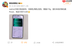 就是多1mAh！真我Power新机曝光：10001mAh巨无霸大电池