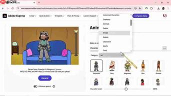 AI动画制作教程：Adobe Express一键语音转动画