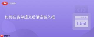 如何在表单提交后清空输入框