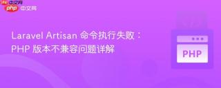 Laravel Artisan 命令执行失败：PHP 版本不兼容问题详解