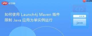 如何使用 Launch4j Maven 插件限制 Java 应用为单实例运行
