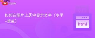 如何在图片上居中显示文字（水平+垂直）