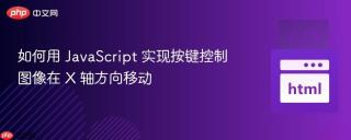 如何用 JavaScript 实现按键控制图像在 X 轴方向移动