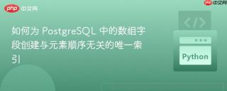 如何为 PostgreSQL 中的数组字段创建与元素顺序无关的唯一索引