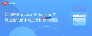 如何解决 pytest 在 Jenkins 中跳过测试但本地正常执行的问题