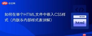 如何在单个HTML文件中嵌入CSS样式（内联与内部样式表详解）