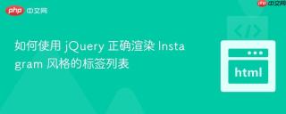 如何使用 jQuery 正确渲染 Instagram 风格的标签列表