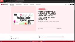 YouTube Studio 更新：创作者工具升级与AI赋能