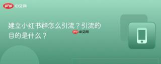 建立小红书群怎么引流？引流的目的是什么？