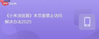 《小米浏览器》本页面禁止访问解决办法2025